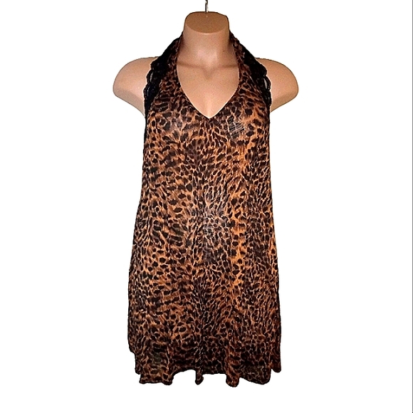 Other - Animal print halter back nighty